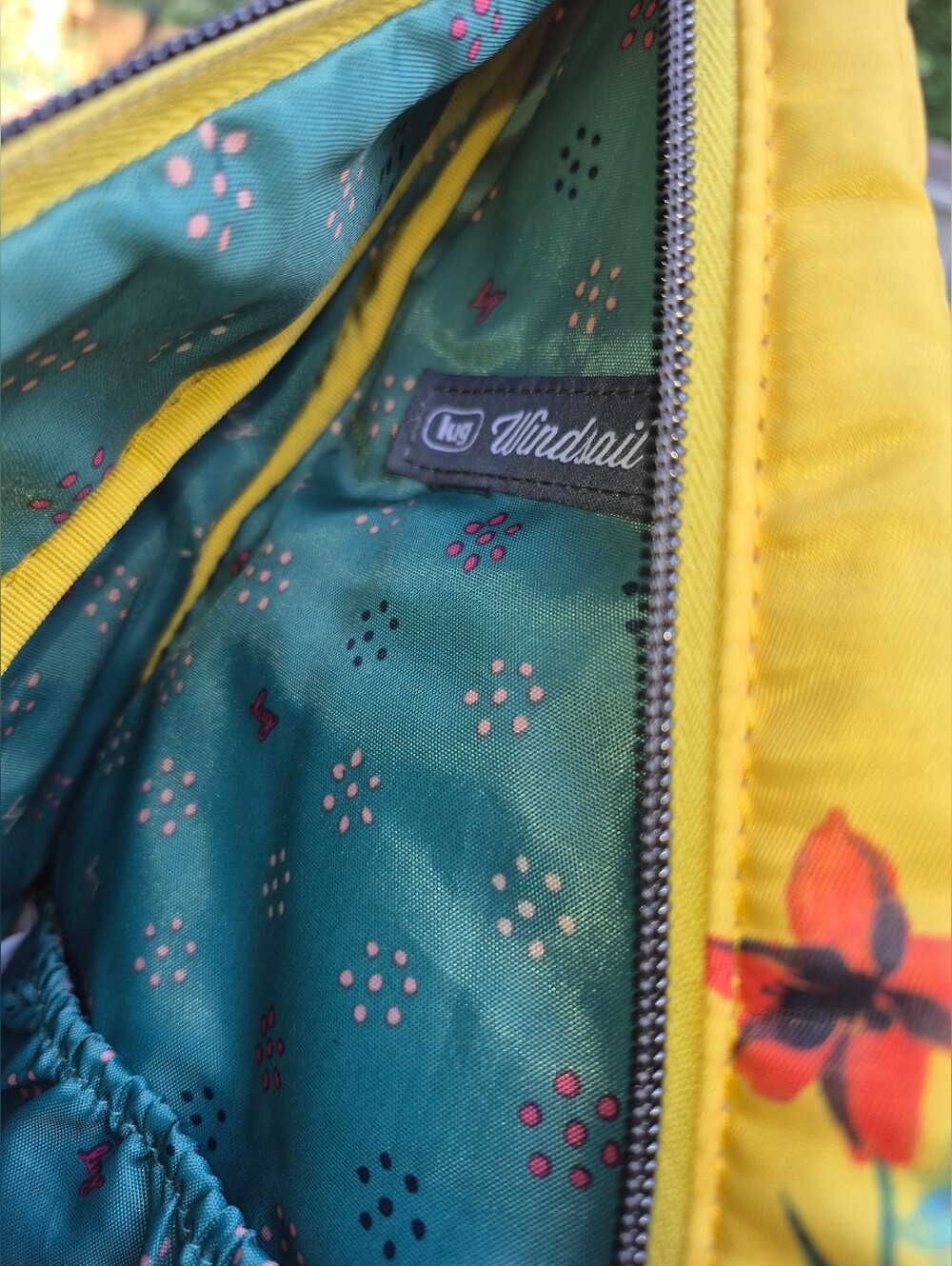 Lugz Yellow Quilted Floral Crossbody Sling Bag - Picture 7 of 10